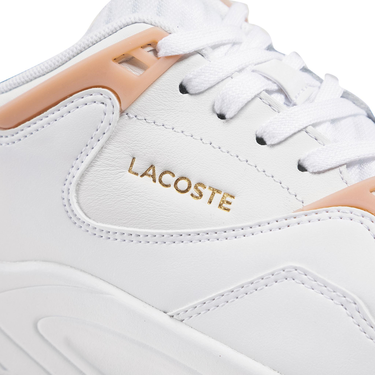 lacoste court slam synthetic and leather w