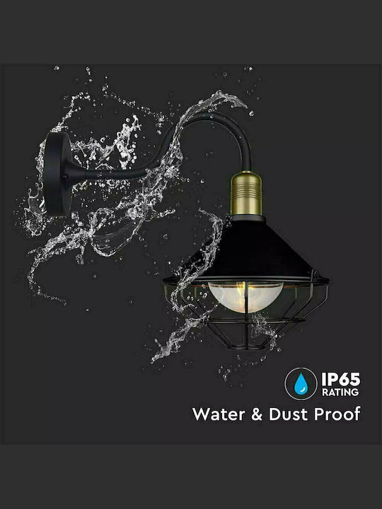 V-TAC Wall-Mounted Outdoor Hat Light E27 IP65 25x36.5x42εκ.