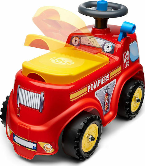Falk Fireman Αυτοκινητάκι Ride On για 12+ μηνών Κόκκινο