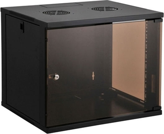 Topelcom Wall Mounted Rack Cabinet 9U 54x45x45cm Black 04.022.0295