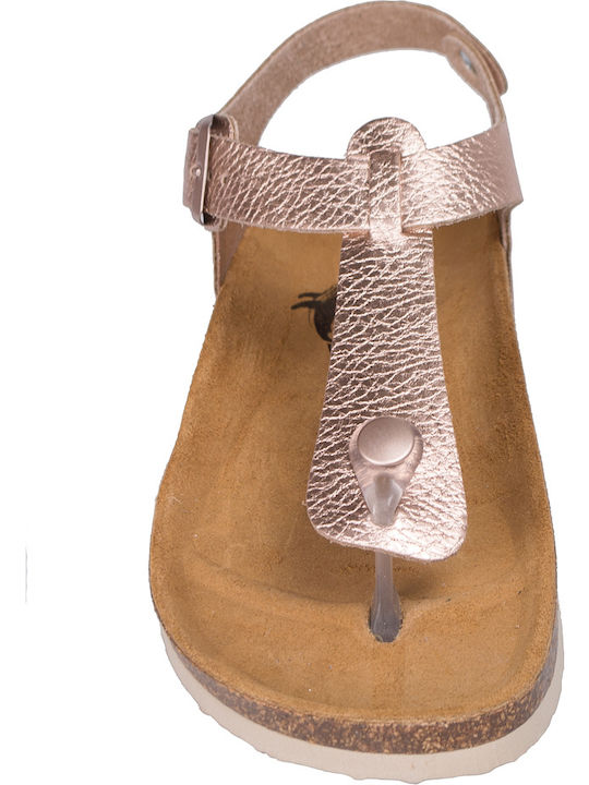 Plakton Women's Flat Sandals Elefante Lame Rose