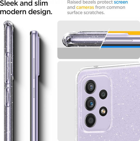 Spigen Liquid Crystal Glitter Back Cover Σιλικόνης Διάφανο (Galaxy A72)