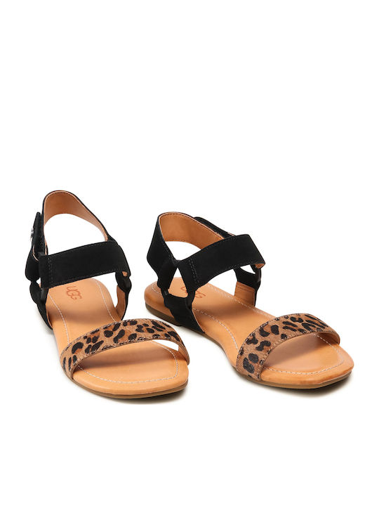 Rynell Leder Flache Sandalen für Damen mit Riemen
