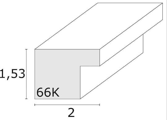 Deknudt S66KD1 Κορνίζα Ξύλινη με Ασημί Πλαίσιο Silver