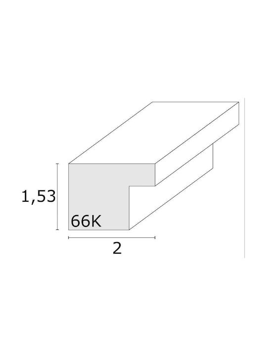 Deknudt S66KF1 Κορνίζα Ξύλινη White