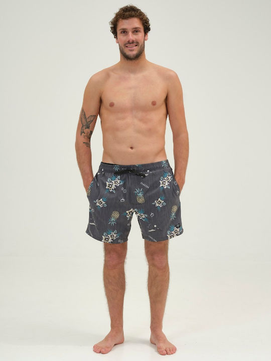 Costume de baie bărbați Pantaloni scurți Gri cu Model