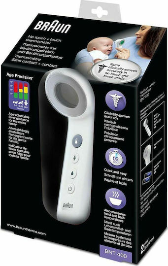 Braun Age Precision No Touch Infrared Forehead Thermometer Suitable for Babies