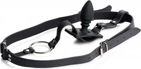 XR Male Cock Ring Harness With Silicone Anal Plug Cock Ring Cock Silicon cu Ineluri pentru penis Negru
