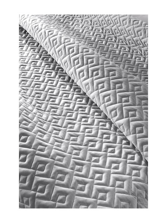 Guy Laroche Conte Κουβερλί Υπέρδιπλο Microsatin Silver 240x250cm