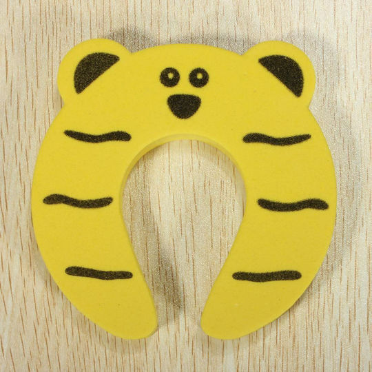 Loco Tiger Fingerprotektor für Türen aus Schaumstoff in Gelb Farbe 1Stück