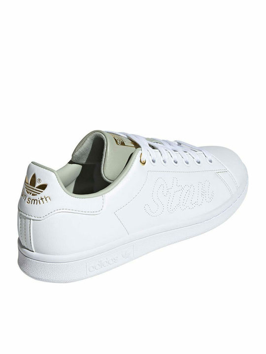 Stan Smith Γυναικεία Sneakers Cloud White / Hello Green / Gold Metallic