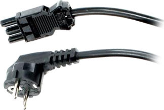Bachmann Schuko - IEC C5 Cable 2m Μαύρο 375.075