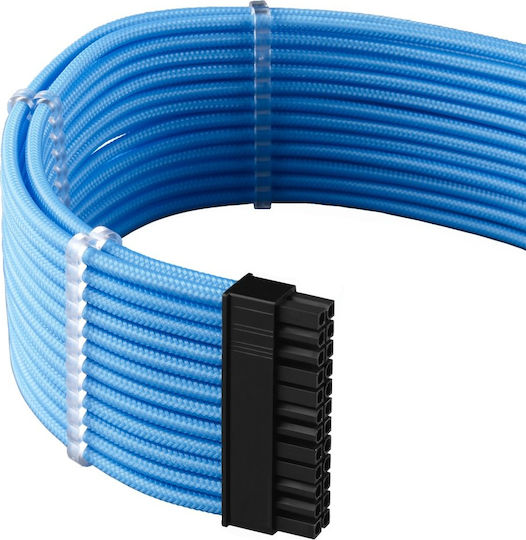 Cablemod RT-Series PRO ModMesh Cable Kit for ASUS and Seasonic 24-пинов ATX / 8-pin EPS / 6-пинов PCIe / 4-пинов молекс - 24-пинов ATX / 8-pin EPS / 2x 8-Pin PCIe / 6-пинов PCIe / 4-пинов молекс Кабел 0.6м Син (CM-PRTS-FKIT-NKLB-R)