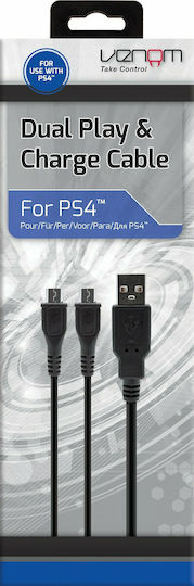 Venom Ladekabel Für PS4 Schwarzes