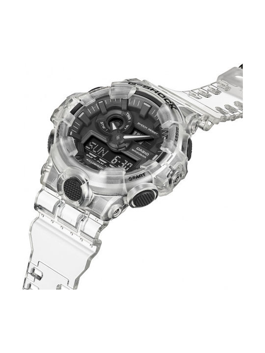 Casio G-Shock Analog/Digital Men's Watch 53mm Chronograph Battery with White Rubber Strap