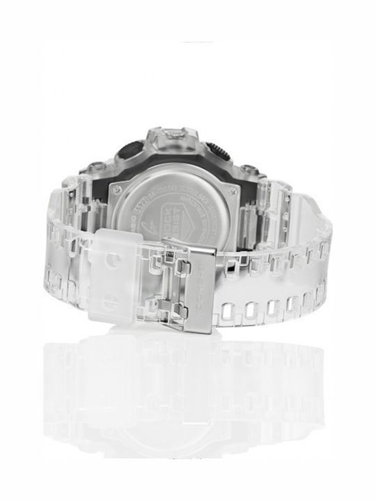 Casio G-Shock Analog/Digital Men's Watch 53mm Chronograph Battery with White Rubber Strap