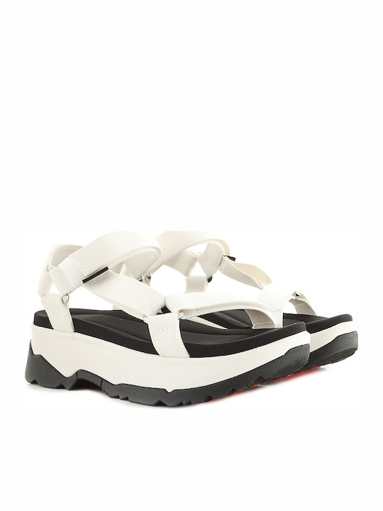 Jadito Universal Women's Flat Sandals Anatomic Sporty Flatforms in White Color