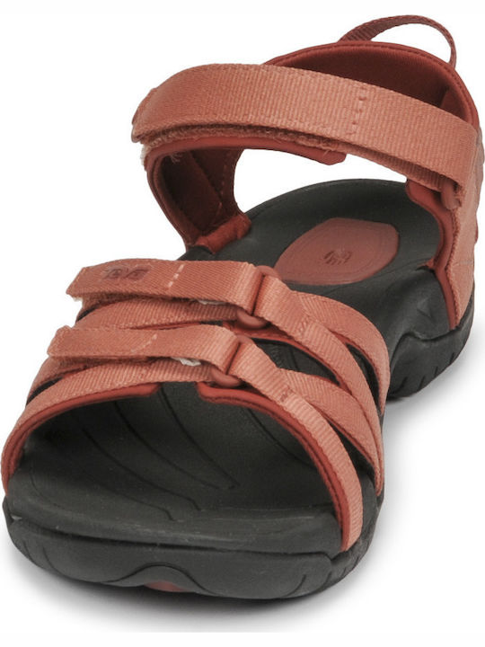 Tirra Leather Women's Flat Sandals Sporty Orange