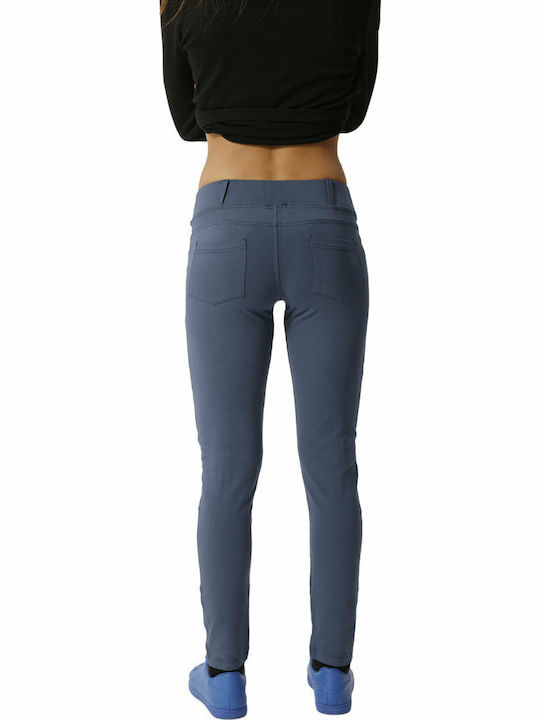Pantaloni Dama High Rise Albastru