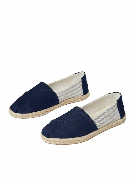 Alpargata Rope Fabric Women's Espadrilles in Navy Blue Color