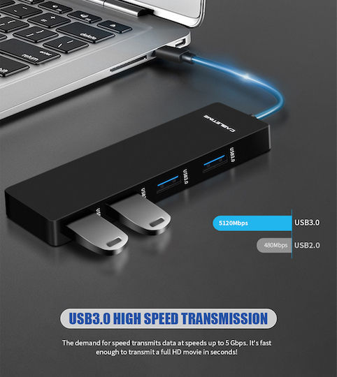 Cabletime C160 Hub 4 Anschlüsse USB 3.0 mit USB-C Schnittstelle