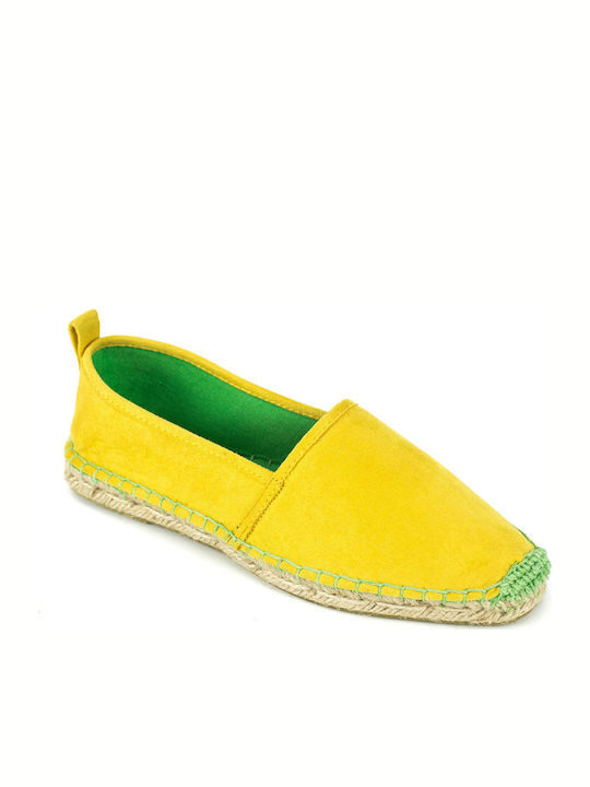 Women's Suede Espadrilles Yellow