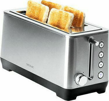 Cecotec BigToast Extra Double Toaster 4 Slots 1000W Inox