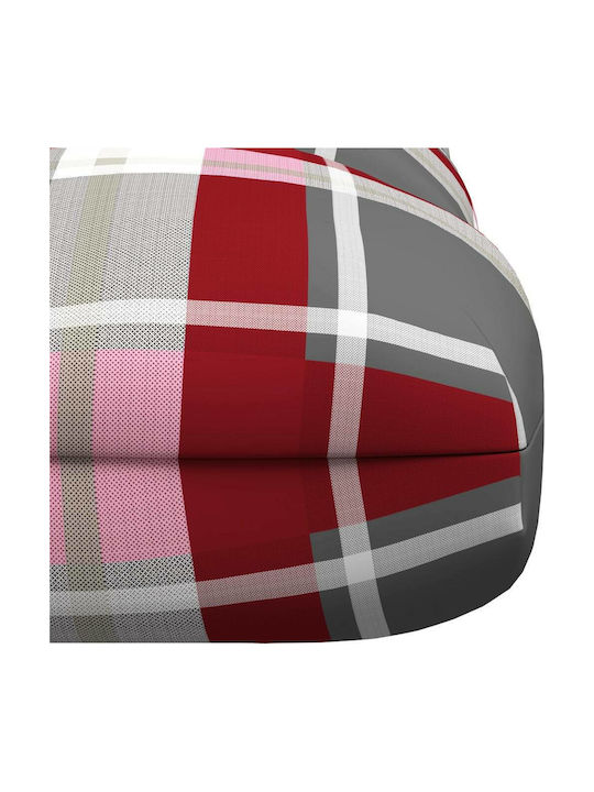 vidaXL Pernă pentru Canapea de Paletă Red Plaid 120x80cm. 314421