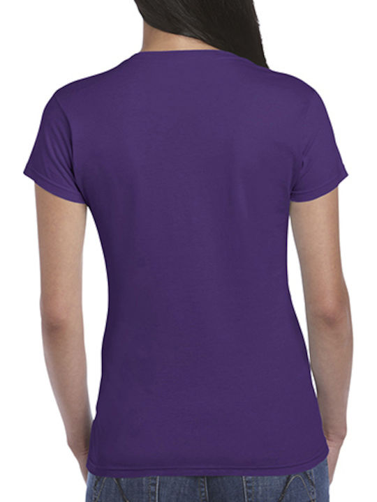 Gildan 64000L Women's Short Sleeve Promotional T-Shirt Purple