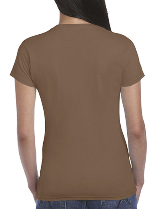 Gildan 64000L Women's Short Sleeve Promotional T-Shirt Chestnut