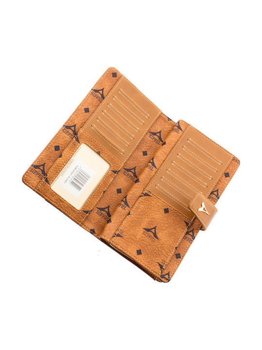 Large Women's Wallet Tabac Brown