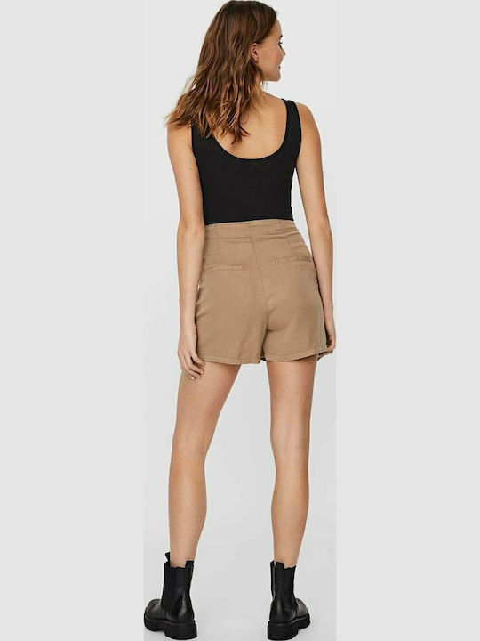 Women's High-waisted Shorts Brown