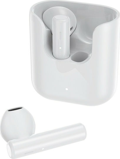 QCY T12 Earbud Bluetooth Handsfree Căști cu Carcasă de Încărcare Alb