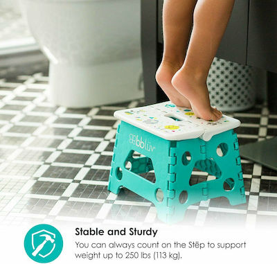 Bbluv Single Kids Step Stool Foldable Turquoise