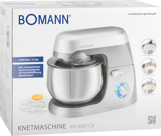 Bomann KM 6009 CB Mixer Planetar 1000W cu Recipient Inox 5lt Titan