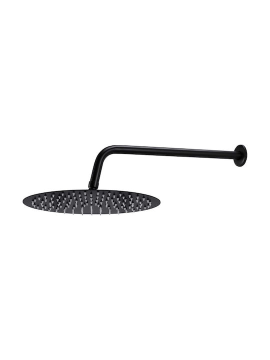 vidaXL Built-in Mixer, Hand Shower & Shower Head Set for Shower 2 Exits Inox Black