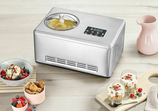 Severin EZ 7406 Яогурт мейкър с Купа и Дигитален Екран 2лт Сребрист 180W