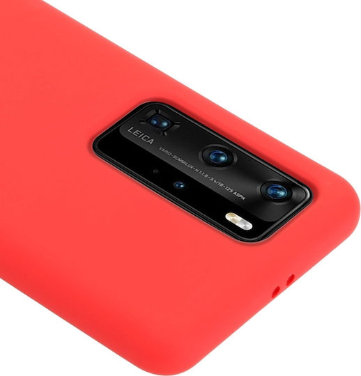 Crong Color Premium Back Cover Silicone Red (Huawei P40 Pro)