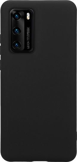 Crong Color Premium Back Cover Σιλικόνης Μαύρο (Huawei P40)
