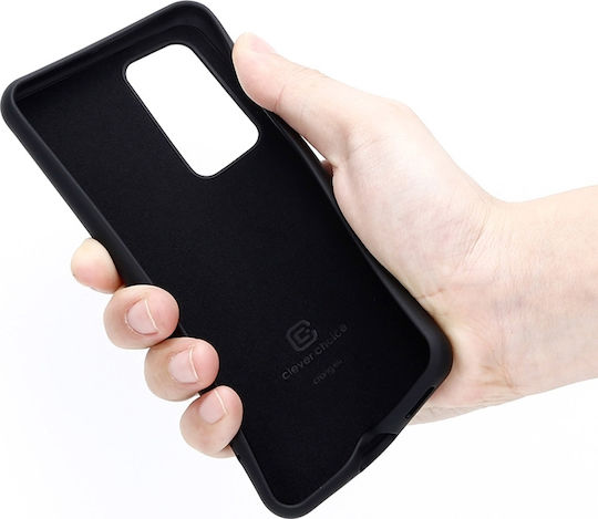 Crong Color Premium Back Cover Σιλικόνης Μαύρο (Huawei P40 Pro)