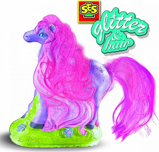 Ses Creative Παιχνίδι Κατασκευών Glitter Hair Horses Casting and Painting Set για Παιδιά 5+ Ετών