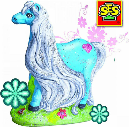 Ses Creative Παιχνίδι Κατασκευών Glitter Hair Horses Casting and Painting Set για Παιδιά 5+ Ετών