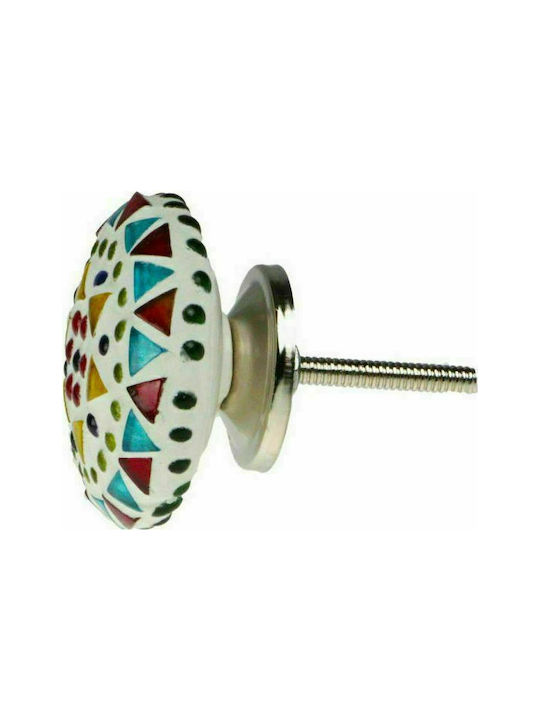 Synchronia Πόμολο Επίπλου από Κεραμικό Μωσαϊκό Φ50mm LI-19A-4033