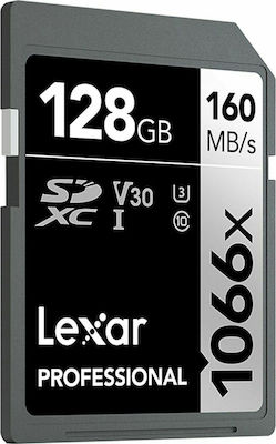 Lexar Professional 1066x SDXC 128GB Class 10 U3 V30 UHS-I