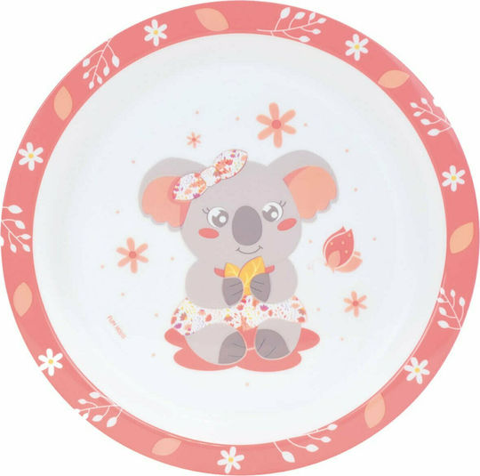 Ango Σετ Φαγητού Koala από Πλαστικό Ροζ 3τμχ για 6+ μηνών