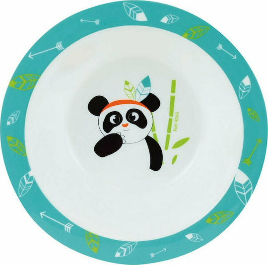 Ango Feeding Set Indian Panda made of Plastic Light Blue 3pcs for 6+ months