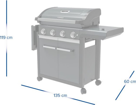Campingaz Series Premium S Gas Grill with 4 pcs 13.6kW and Side Burner