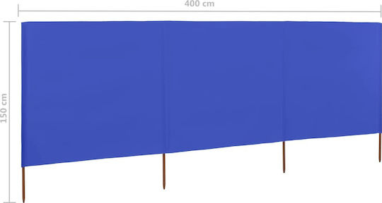 vidaXL în Culoarea Albastru 1.2x4.0m