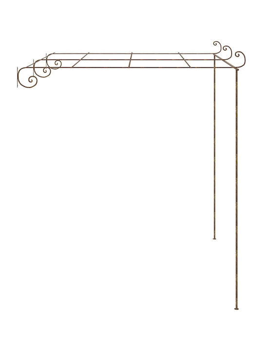 Πέργκολα Κήπου από Μέταλλο 300x300x250cm Καφέ 313997 Πέργκολα Κήπου από Μέταλλο 300x300x250cm Καφέ 313997