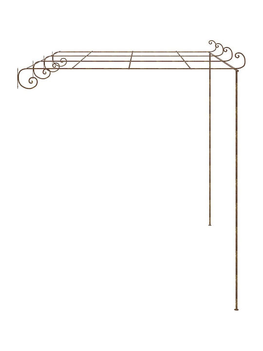 Πέργκολα Κήπου από Μέταλλο 400x300x250cm Καφέ 313998 Πέργκολα Κήπου από Μέταλλο 400x300x250cm Καφέ 313998